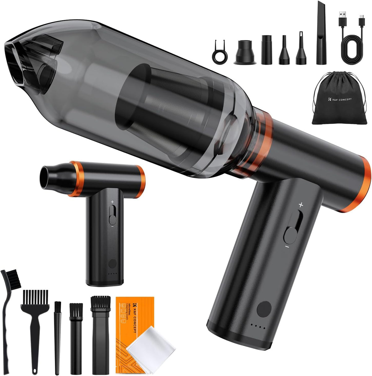 K&F Concept Electric Compressed Air Duster|300000RPM Vacuum Cleaner|3 Gear Adjustable|Super Wind