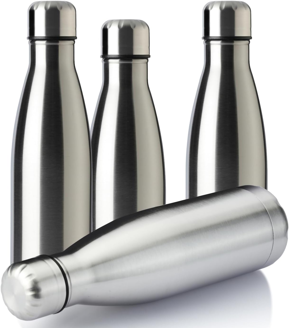 MEWAY 17oz Sport Water Bottle 4 Pack Vacuum Insulated Stainless Steel Leak-Proof Double Wall Cola