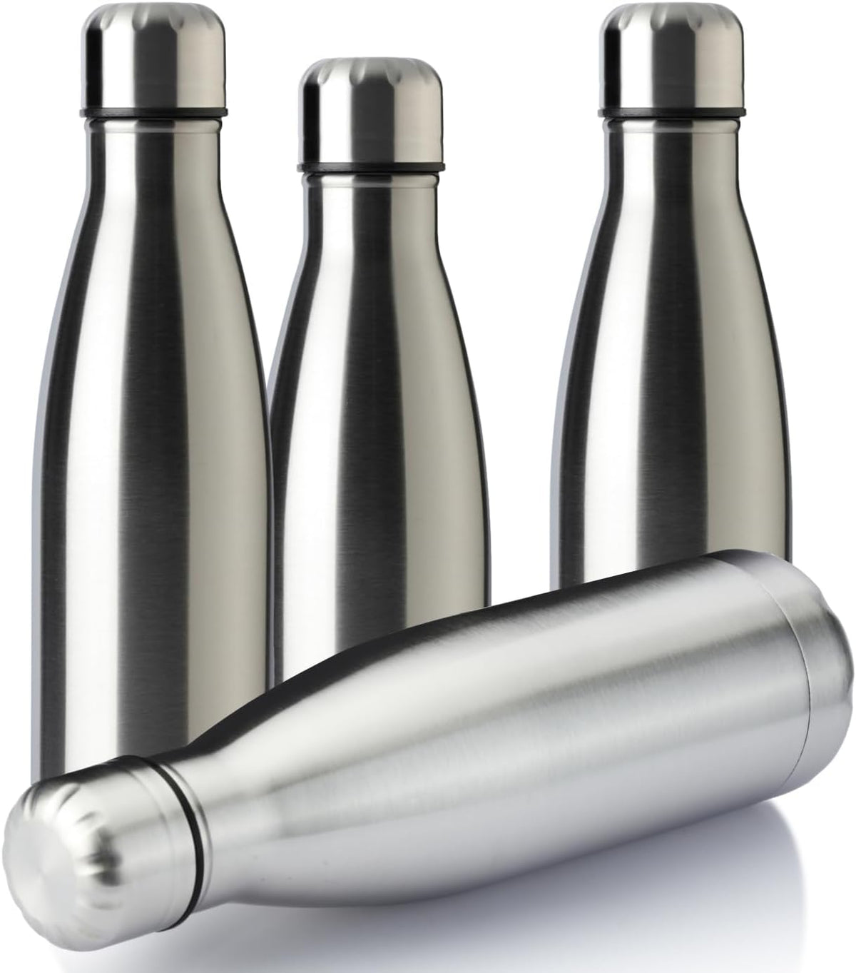 MEWAY 17oz Sport Water Bottle 4 Pack Vacuum Insulated Stainless Steel Leak-Proof Double Wall Cola