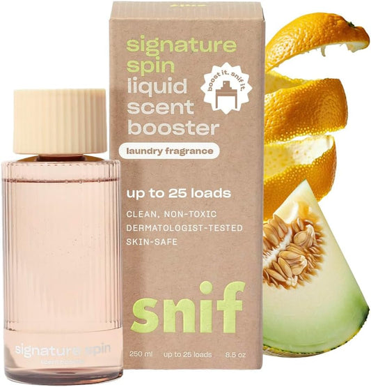 Snif Signature Spin Scent Booster, Classic, Clean and Crisp Scent, 25 Loads, Non-Irritating to