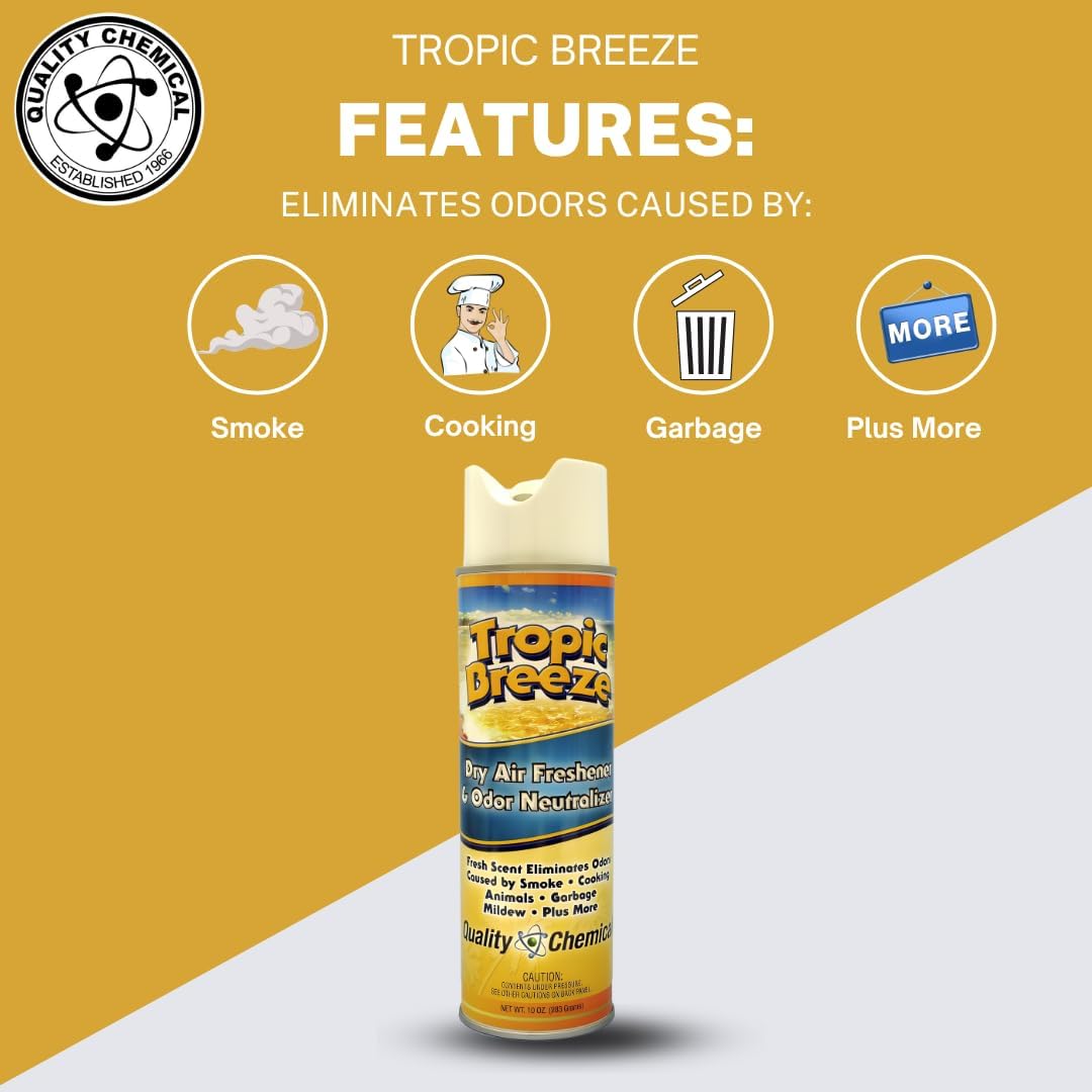 Quality Chemical Tropic Breeze - The Most Powerful Dry Air Freshener and Odor Eliminator - Best