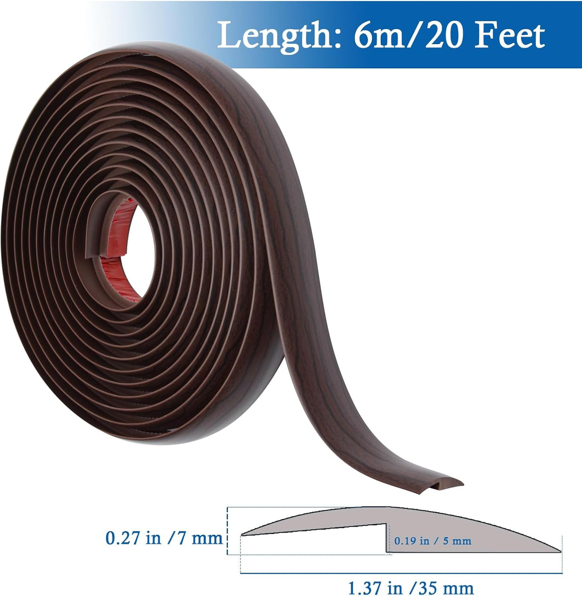 Floor Transition Strip Self Adhesive Carpet & Flooring Transitions Edging Trim Strip PVC Threshold