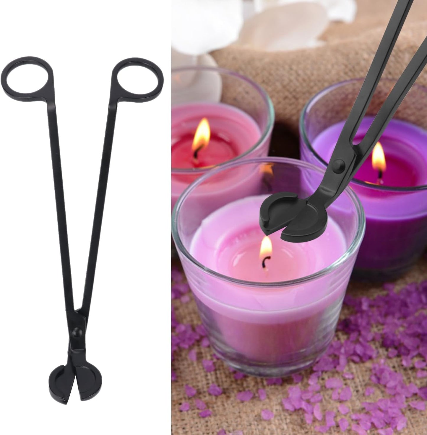 3 in 1 Candle Accessory Set(3 Set), Premium Candle Wick Trimmer, Candle Snuffer, Wick Dipper