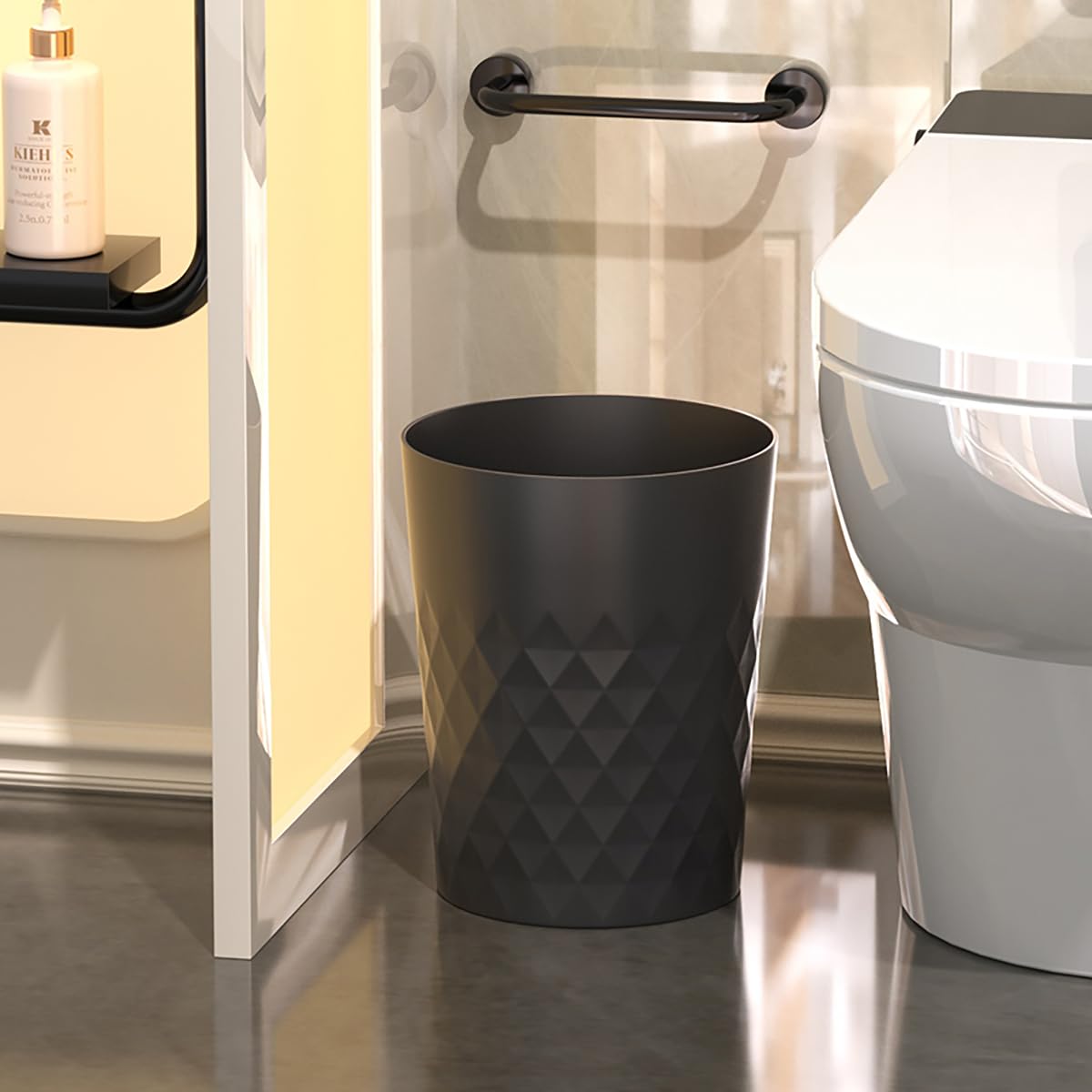2 Pack Small Trash Can 1.8 Gallon Bathroom Garbage Can Waste Basket Recycling Bin for Dorms