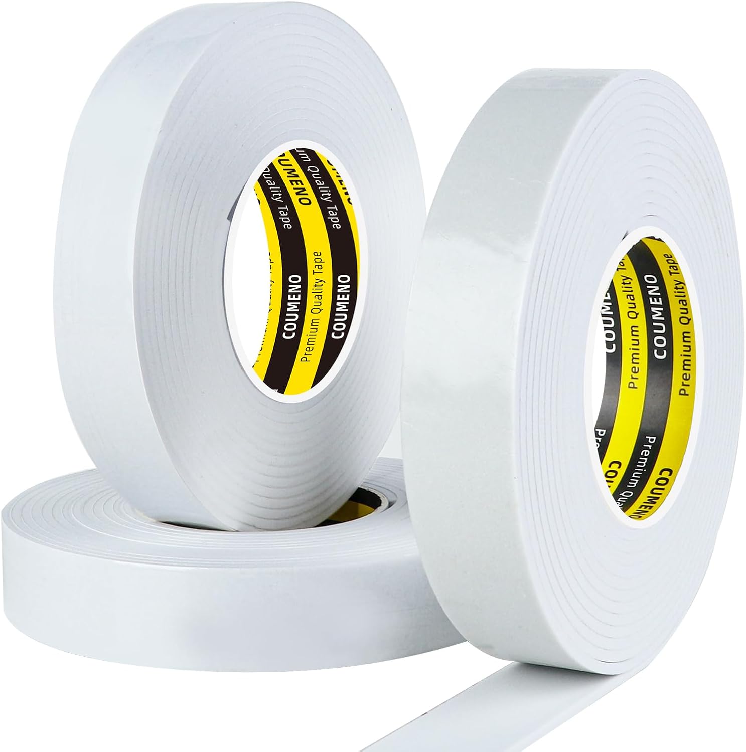 3 Pack EVA Single-Sided Adhesive Foam Tape 1.2inx16.4FT Single-Sided Sealing Strip Foam Pad Sponge