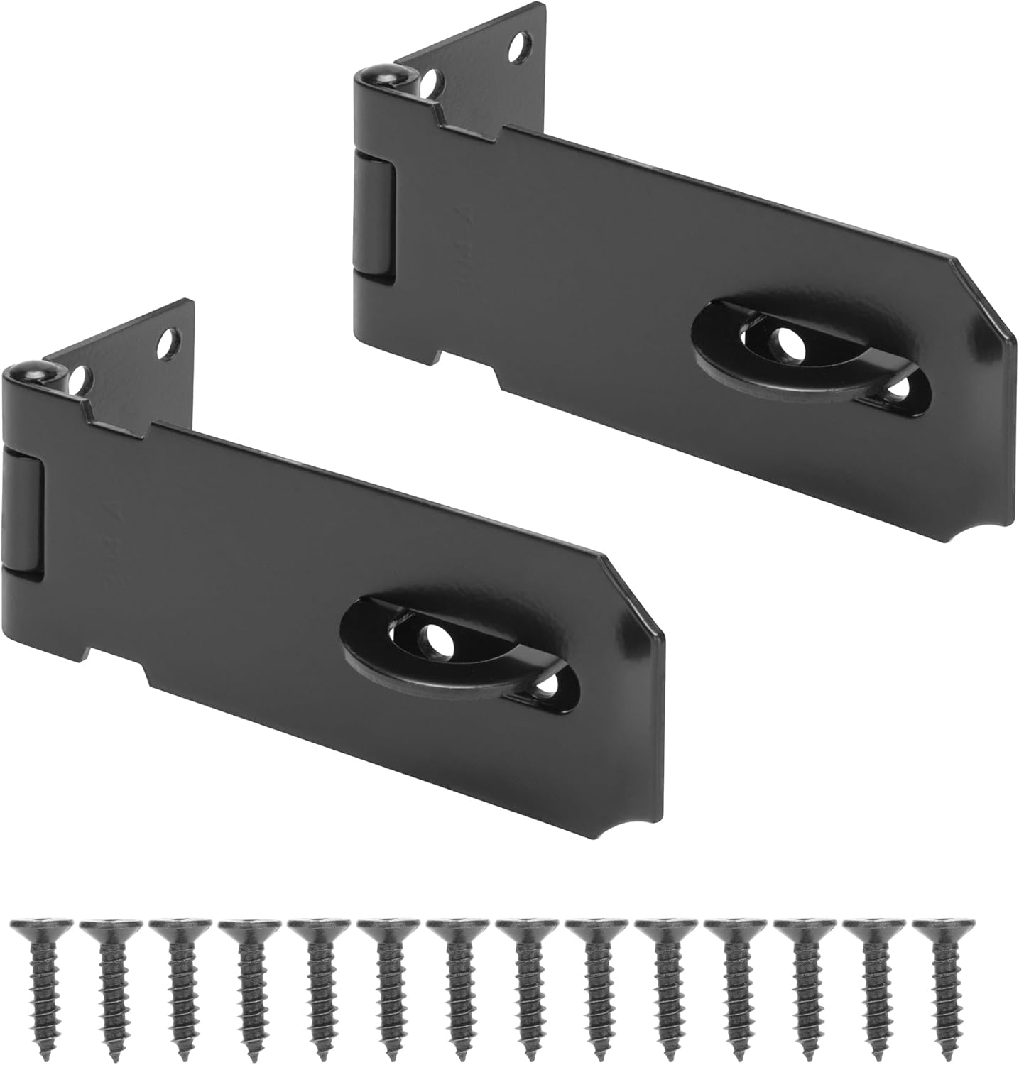 4" Door Padlock Safety Hasp Latch 2 Pcs, Door Hasp Clasp Lock Gate Shed Hasp Latch Lock for Door