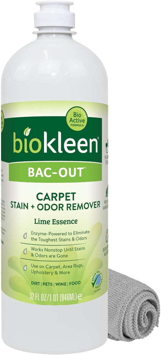 Biokleen Bac-Out Natural Stain Remover for Clothes - Use on Laundry, Diapers, Wine, Carpets, and