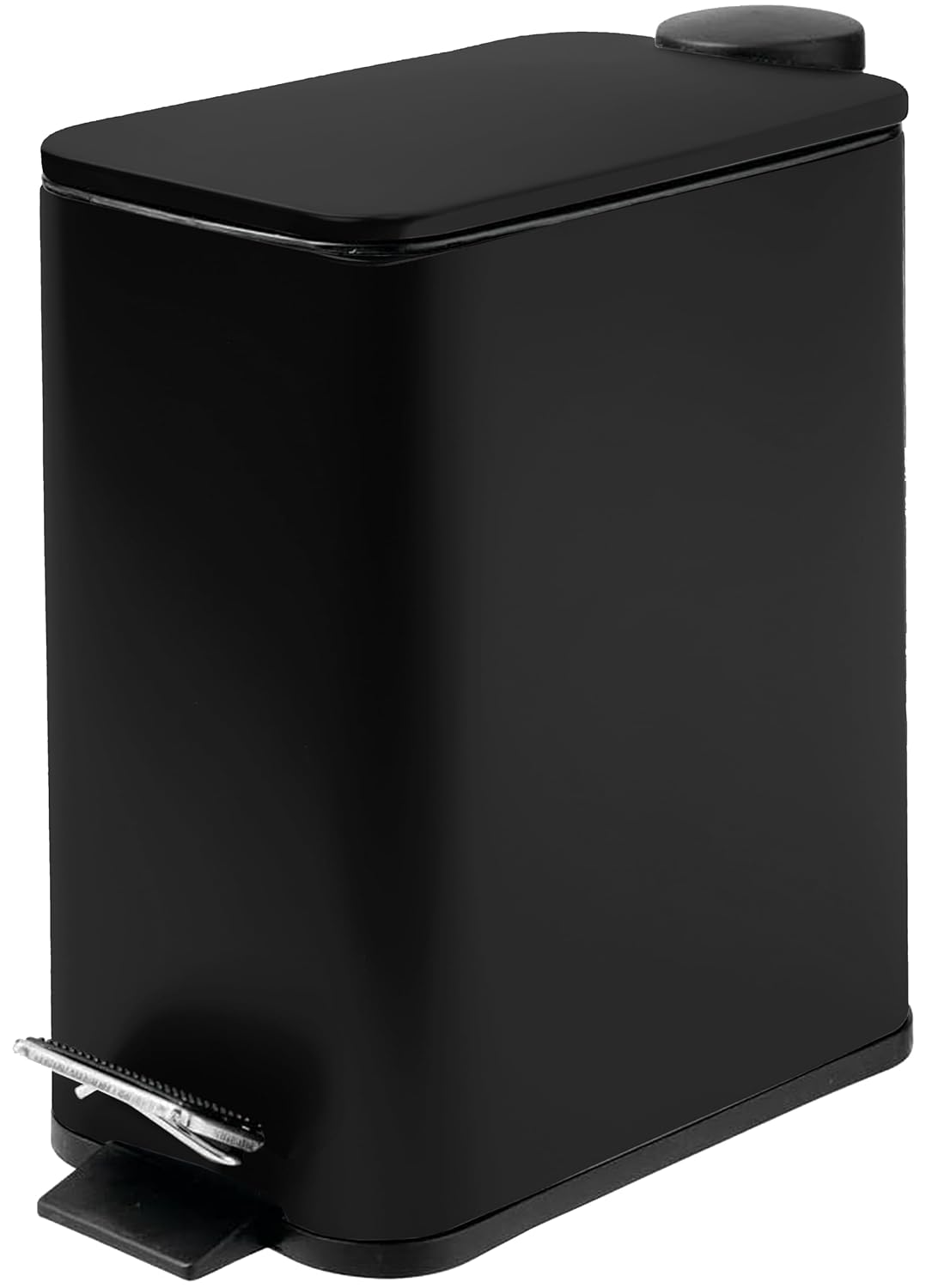Stainless Steel Small Trash Can with Lid & Step Pedal - 6 Liters/1.6 Gallon Soft Close Garbage Can