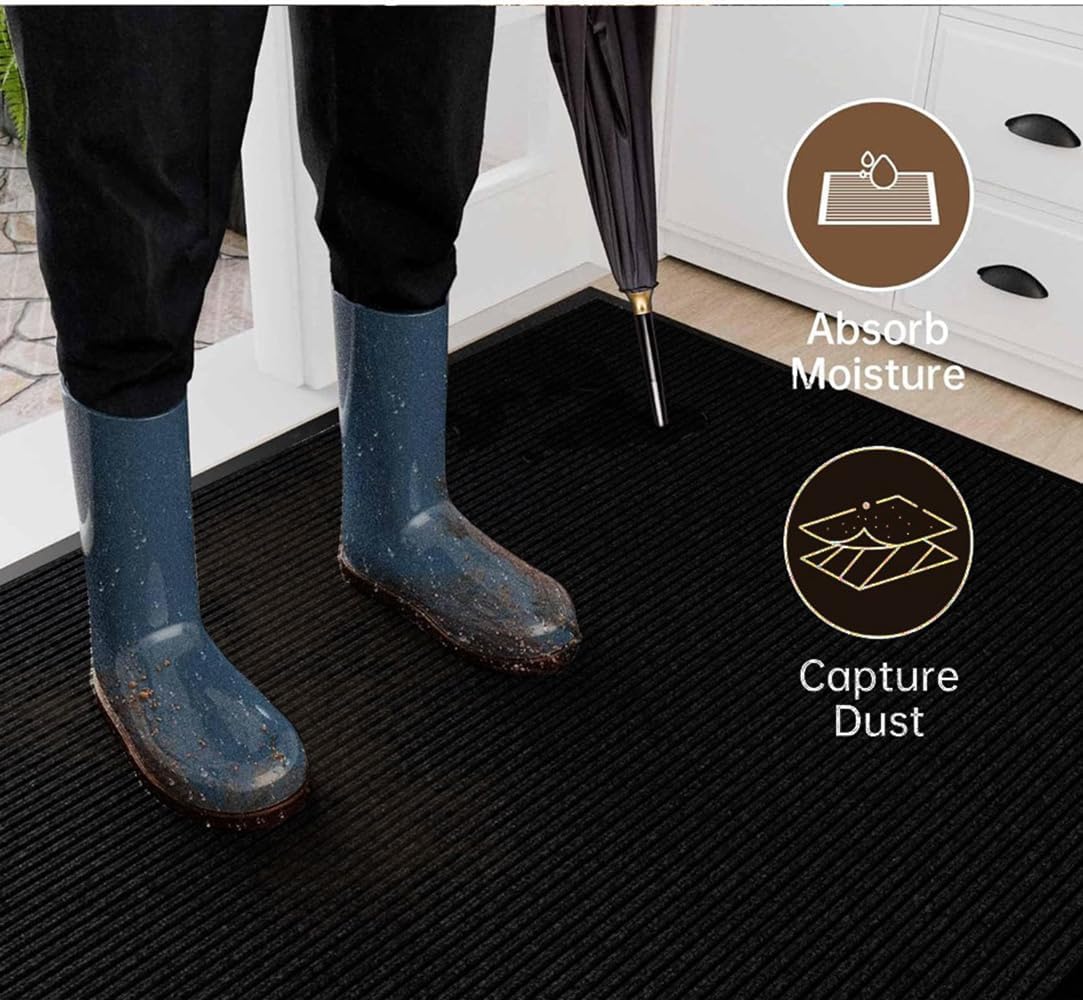 SRDDQLC Door Floor Mat Commercial Grade Large Size Heavy Duty Tough Entry Collection Slip Skid