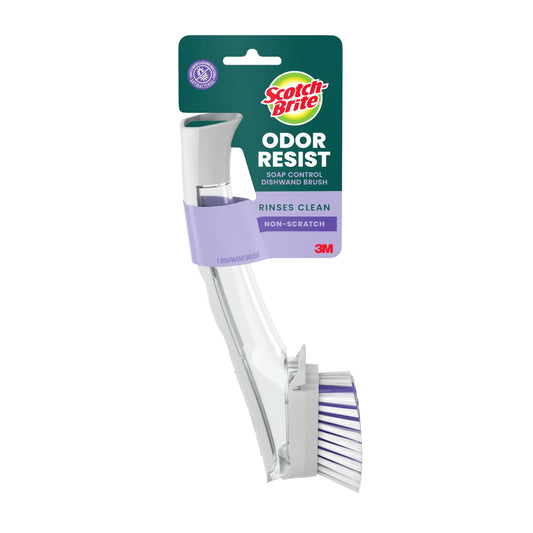 Scotch-Brite Odor Resist Soap Control Dishwand Brush, 1 Cleaning Dish Wand Brush, Precise Soap