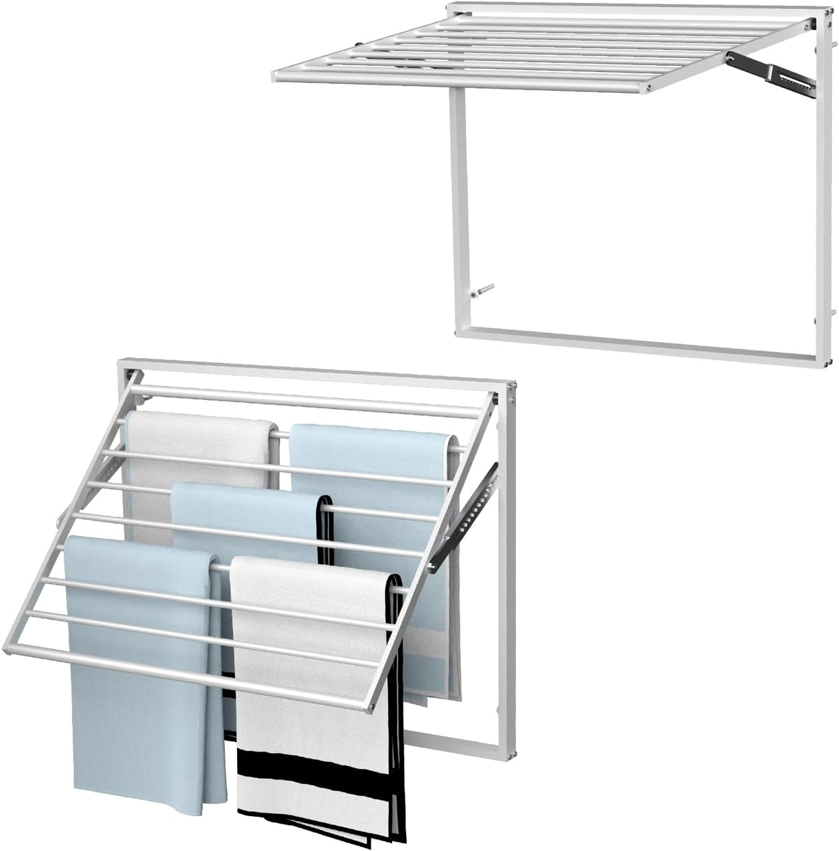 2 Pcs Wall Mount Clothes Drying Rack 26 X 31.5 Laundry Room Organizer Laundry Drying Rack Foldable