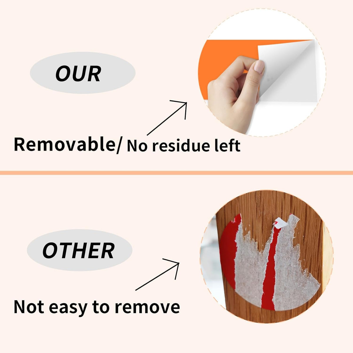 STARLIBOO 3"X5" Rectangle Colored Labels, Removable Moving Labels for Boxes, Permanent Warehouse