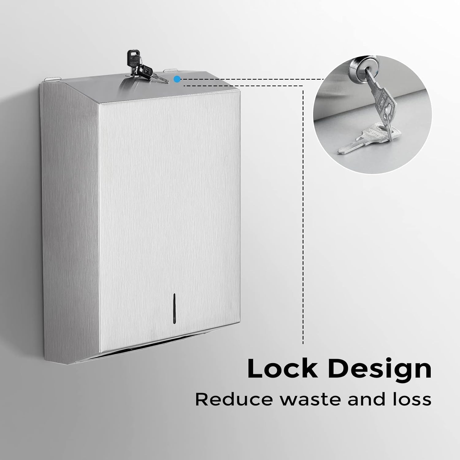Paper Towel Dispenser Wall Mount - Multifold Trifold Paper Towel Dispensers, Large Capacity