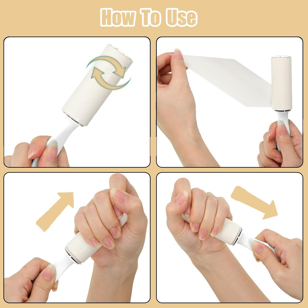 Lint Rollers for Pet Hair Extra Sticky, 400 Sheets Mega Value ，Clothing Hair Remover, Dog and Cat
