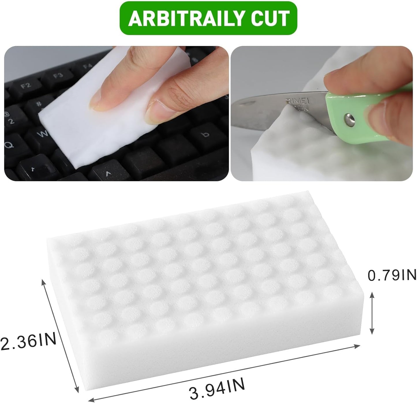 Sponge Eraser 50 Pack 2X Density and Long Lasting Melamine Sponges for Kitchen Bathroom Multi