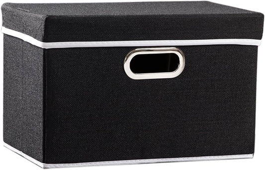 PRANDOM Foldable Storage Box with Lid [1-Pack] Fabric Collapsible Storage Bin Organizer Container