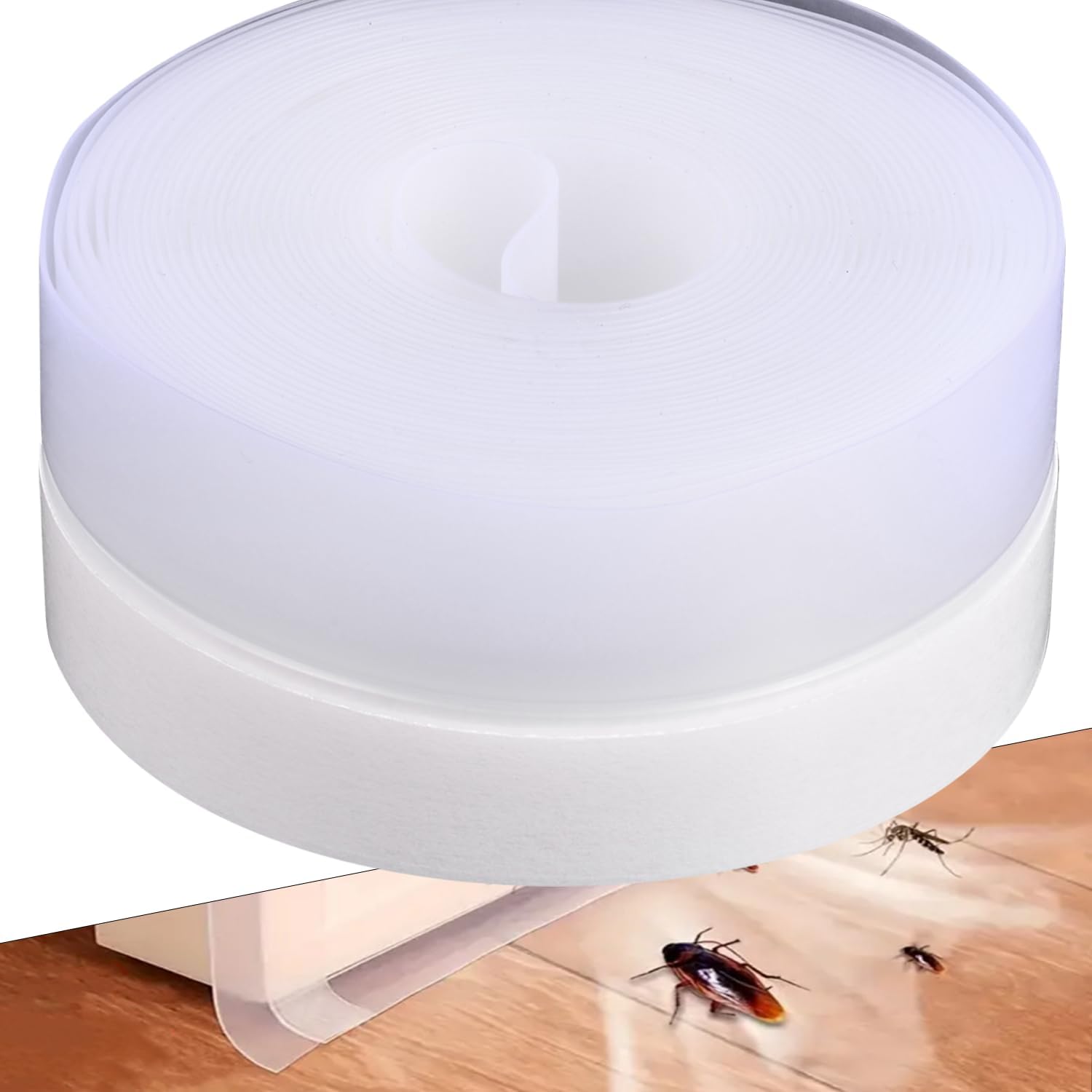 Silicone Weather Stripping Seal Door Tape 16.5 Feet Strip Bottom Draft Insulation Stopper