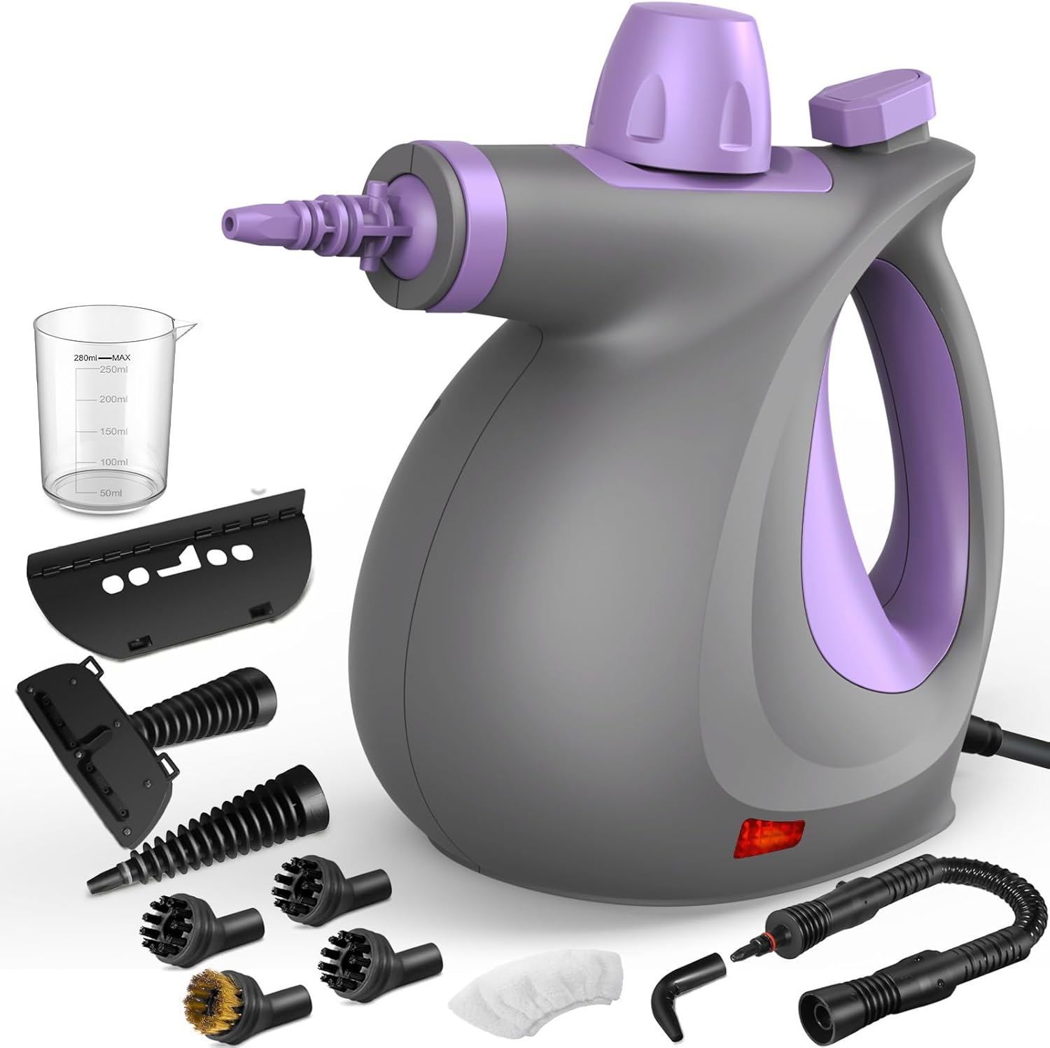 Pressurized Handheld Multi-Surface Natural Steam Cleaner with 12 pcs Accessories, Multi-Purpose