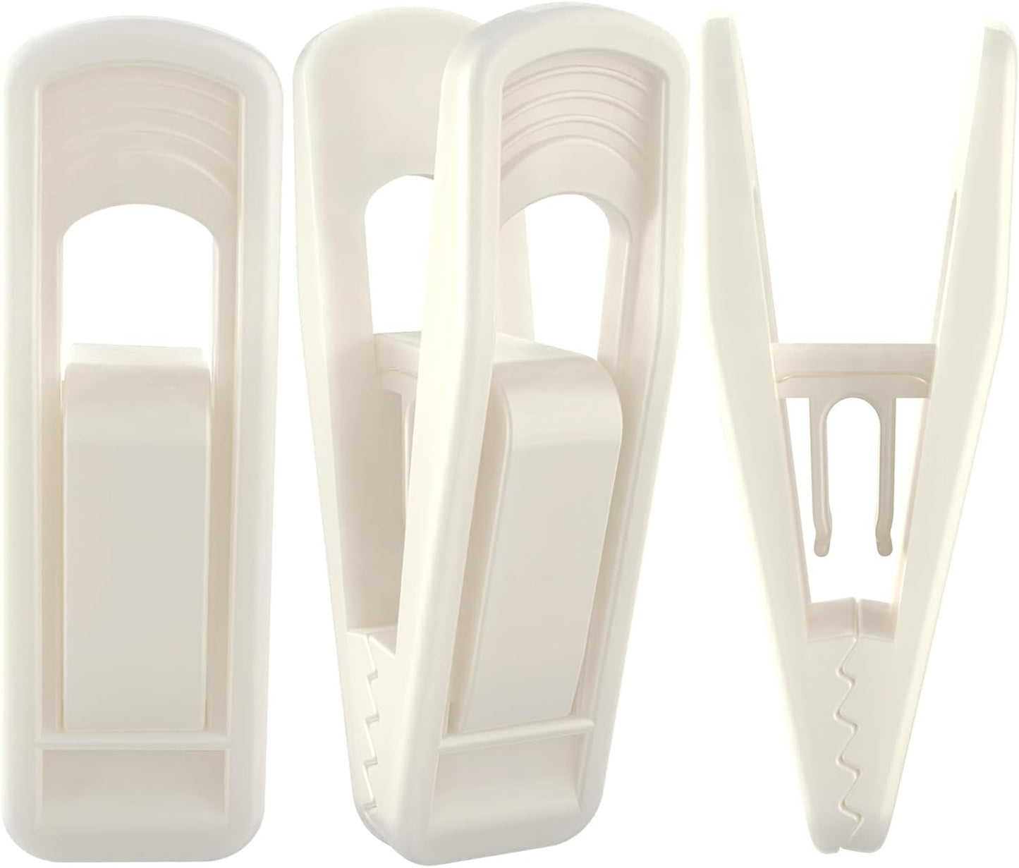 Hanger Clips for Velvet Hangers (Beige, 40 PCS), Non-Slip Plastic Clips Pant Skirt Hanger Clips for