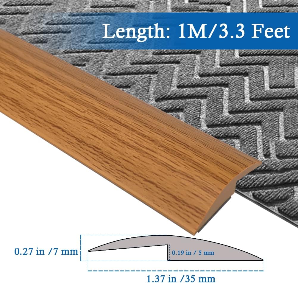 Floor Transition Strip Self Adhesive Carpet & Flooring Transitions Edging Trim Strip PVC Threshold