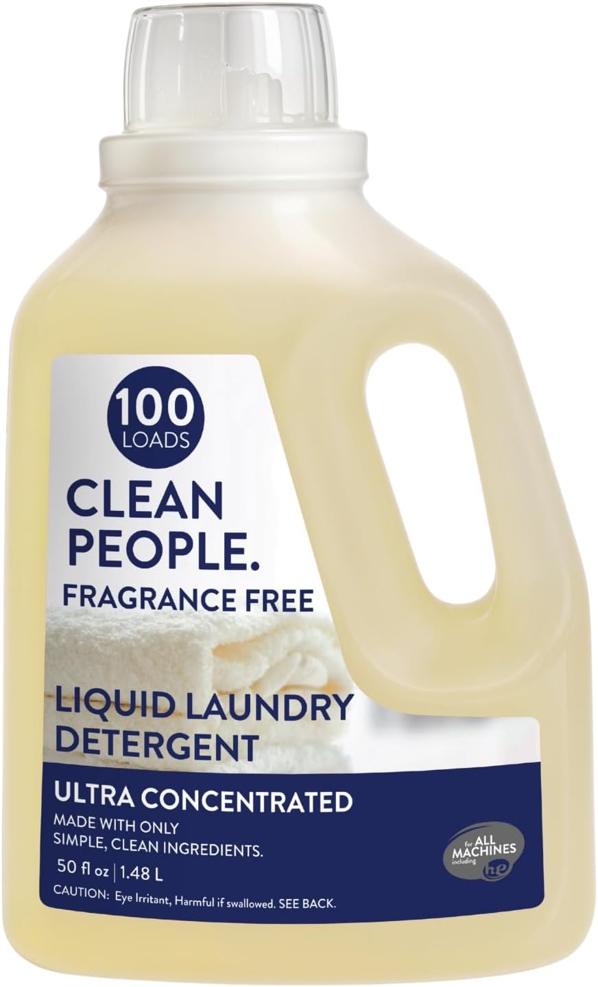 The Clean People Liquid Laundry Detergent - Recyclable Packaging, Stain Fighting - Ultra