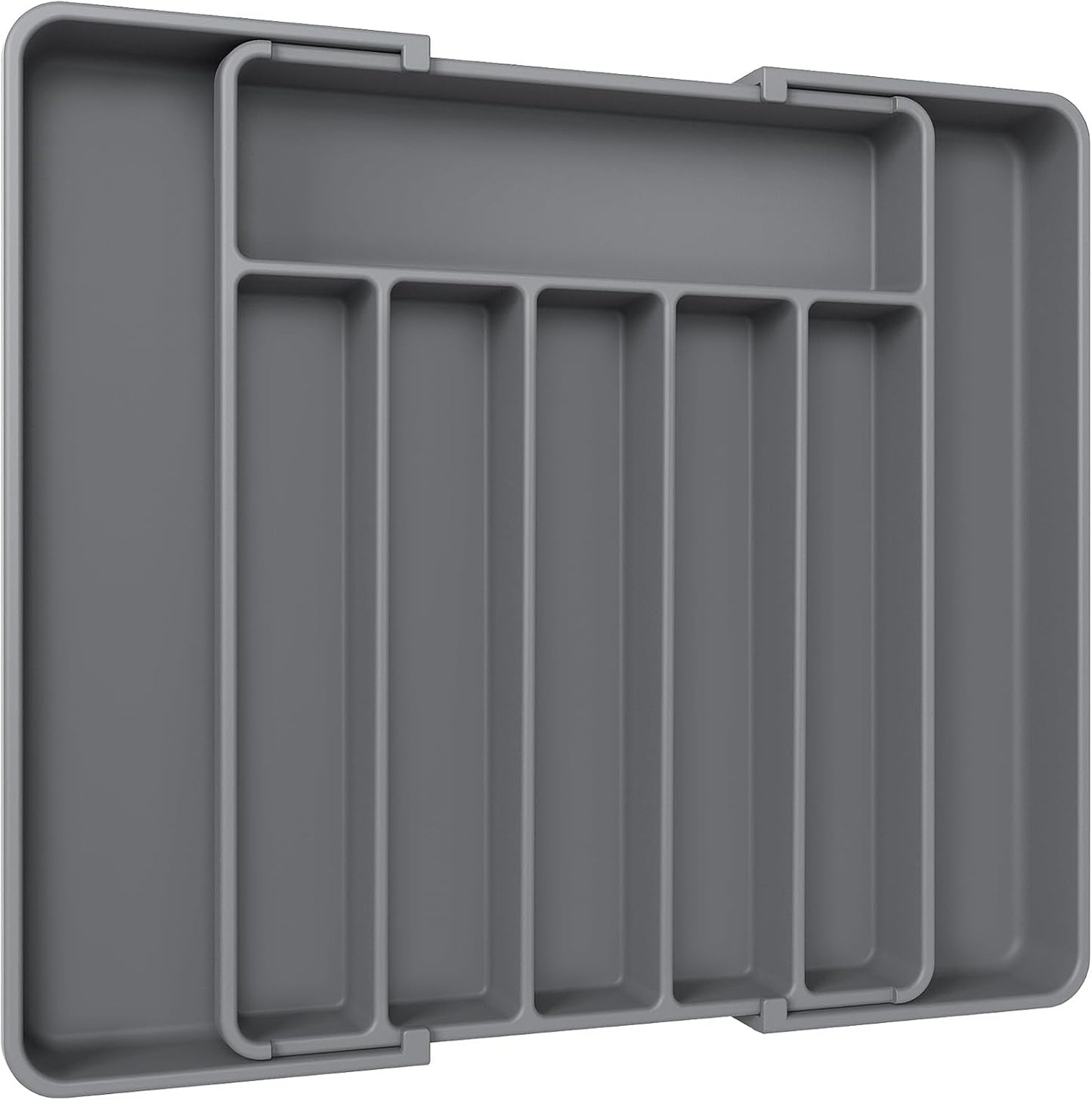 Aujen Silverware Organizer - Expandable Kitchen Drawer Organizer, Adjustable Utensil Organizer