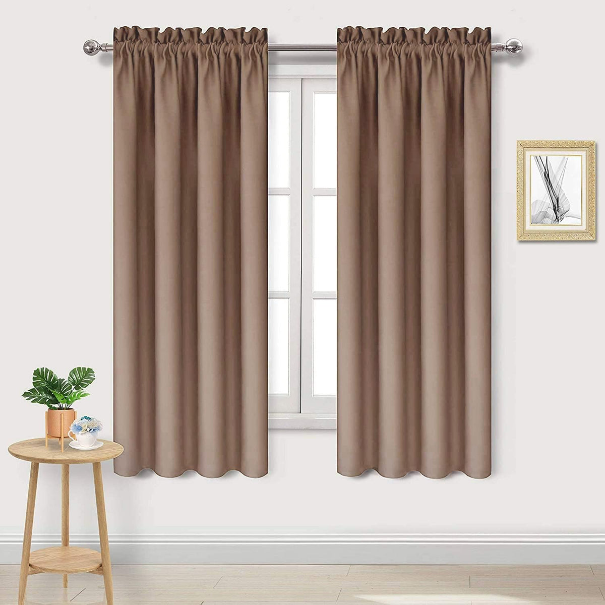 DWCN Blackout Curtains Room Darkening Thermal Insulated Bedroom Curtains Window Curtain Panels, 42