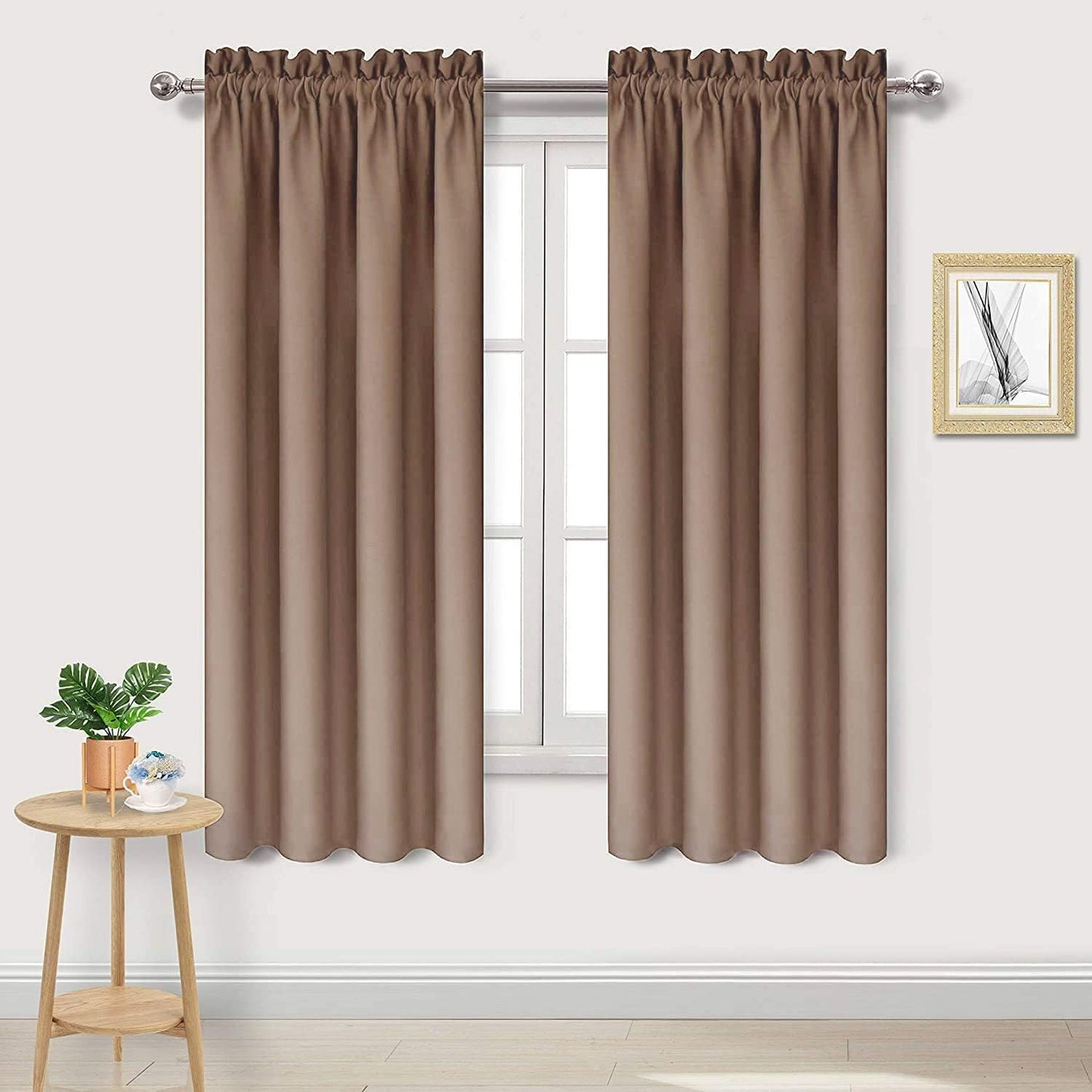 DWCN Blackout Curtains Room Darkening Thermal Insulated Bedroom Curtains Window Curtain Panels, 38