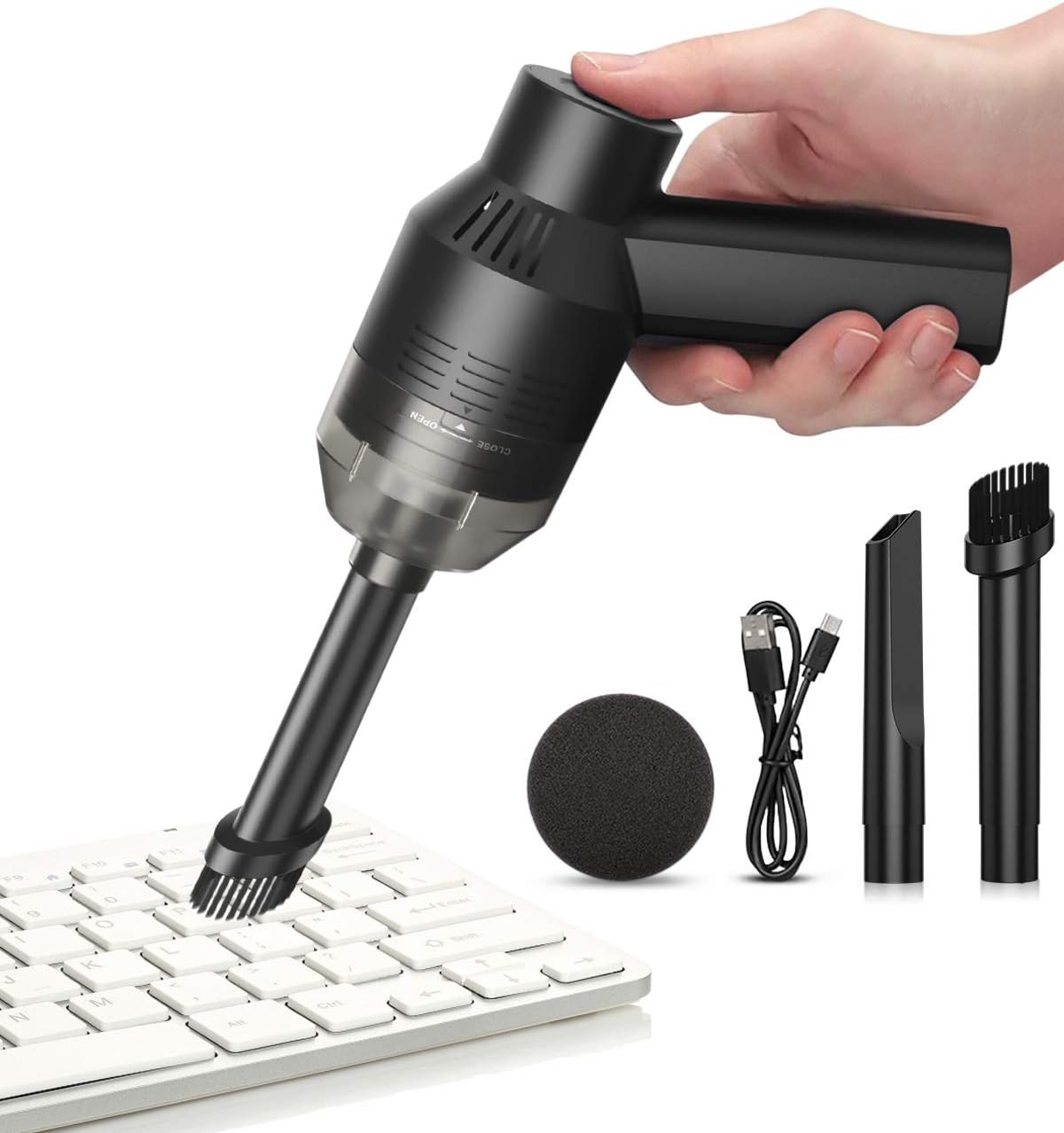 [Upgrade] Mini Vacuum Cordless Vacuum Keyboard Cleaner Mini Computer Vacuum Rechargeable Desk