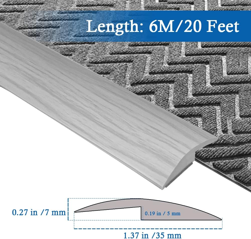 Floor Transition Strip Self Adhesive Carpet & Flooring Transitions Edging Trim Strip PVC Threshold