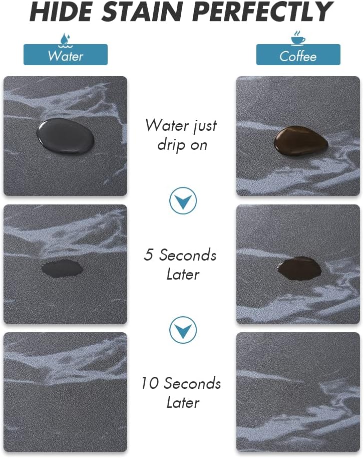 AMOAMI-Coffee Mat Hide Stain Rubber Backed Absorbent Dish Drying Mat for Kitchen Counter-Coffee Bar