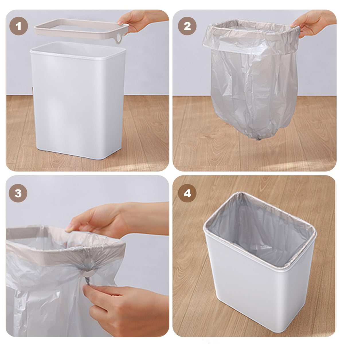 Yatmung Skinny Trash Can Automatic Touchless - 4 Gallons Motion Sensor Bathroom Trash Can