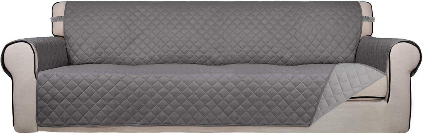 PureFit Reversible Quilted Sofa Cover, Water Resistant Slipcover Furniture Protector, Washable