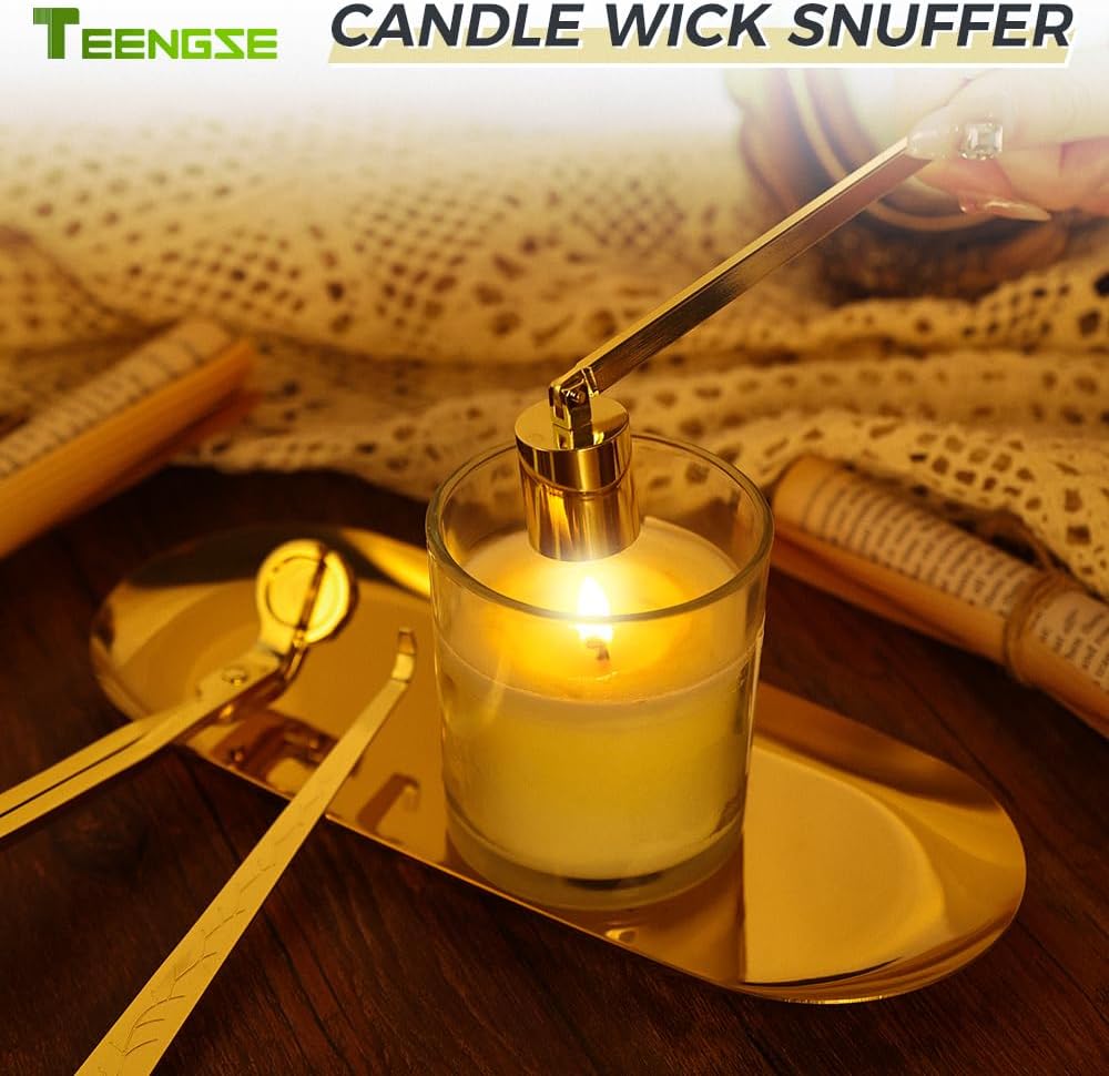 3 in 1 Candle Accessory Set, Candle Wick Trimmer, Candle Wick Snuffer, Candle Wick Dipper