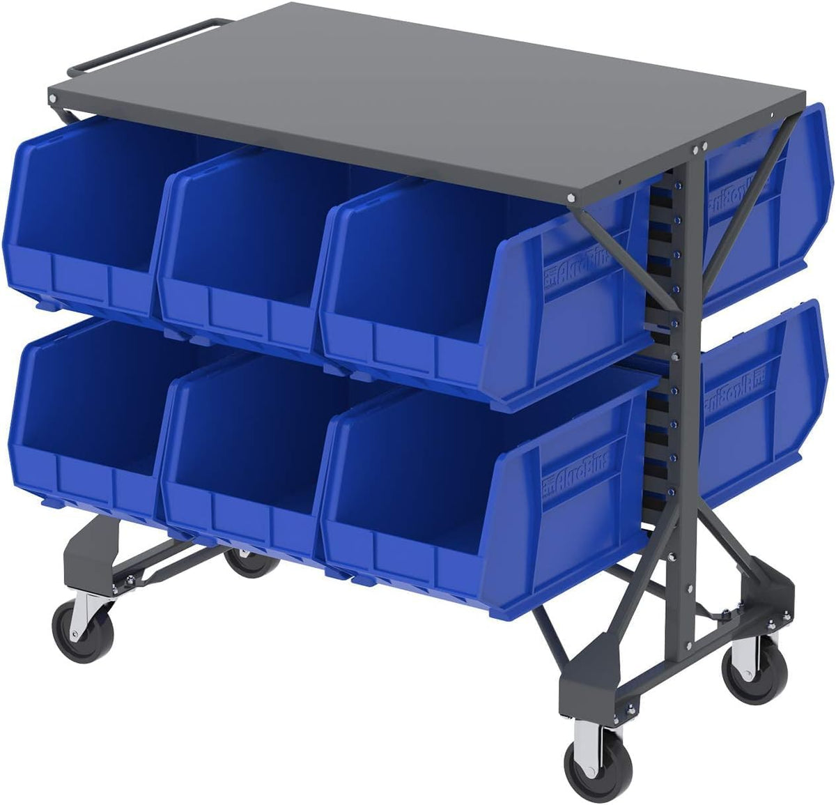 Akro-Mils 30260 AkroBins Plastic Storage Bins, Space-Saving Stackable Bins for Garage, Pantry