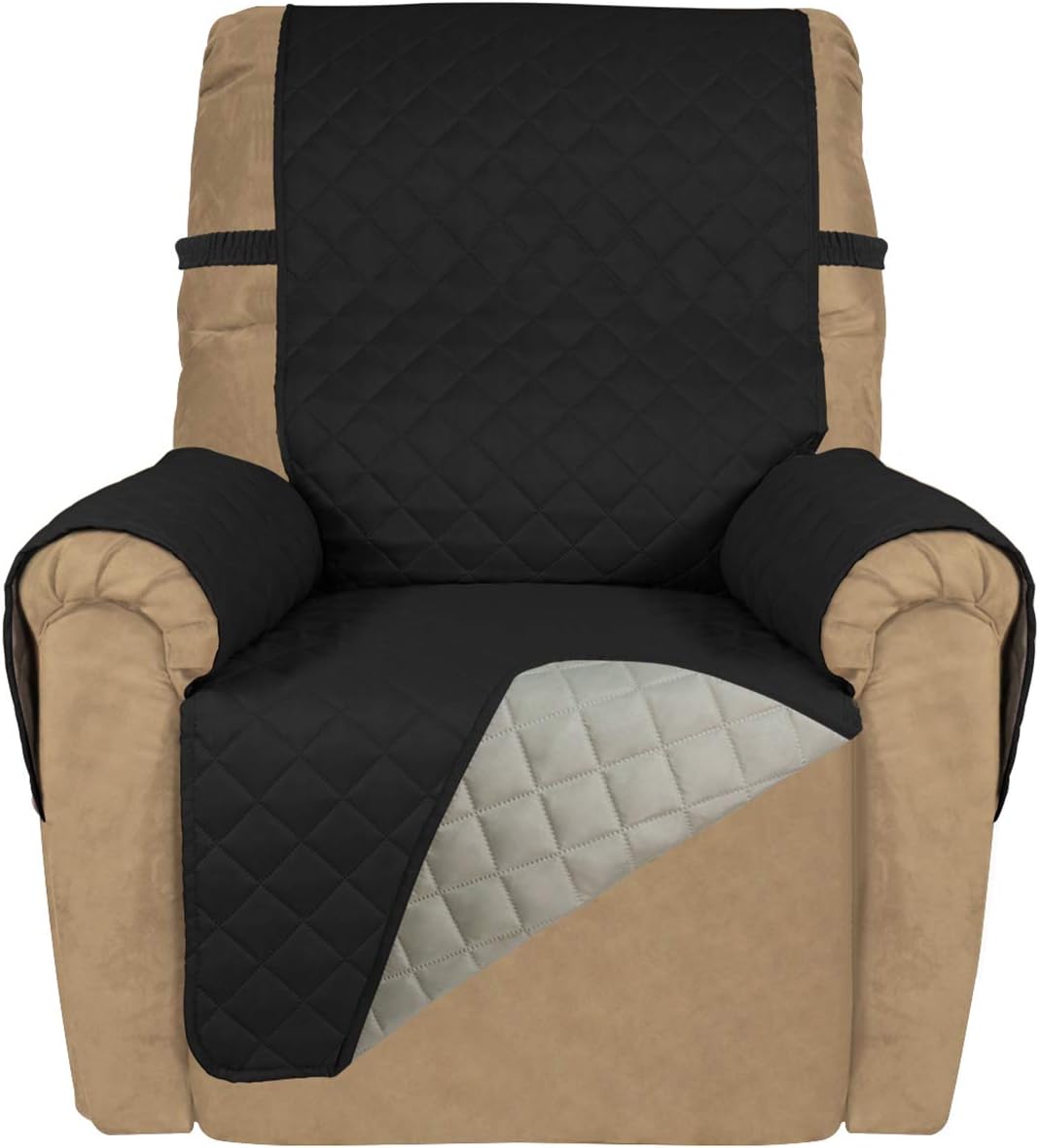 PureFit Reversible Quilted Sofa Cover, Water Resistant Slipcover Furniture Protector, Washable
