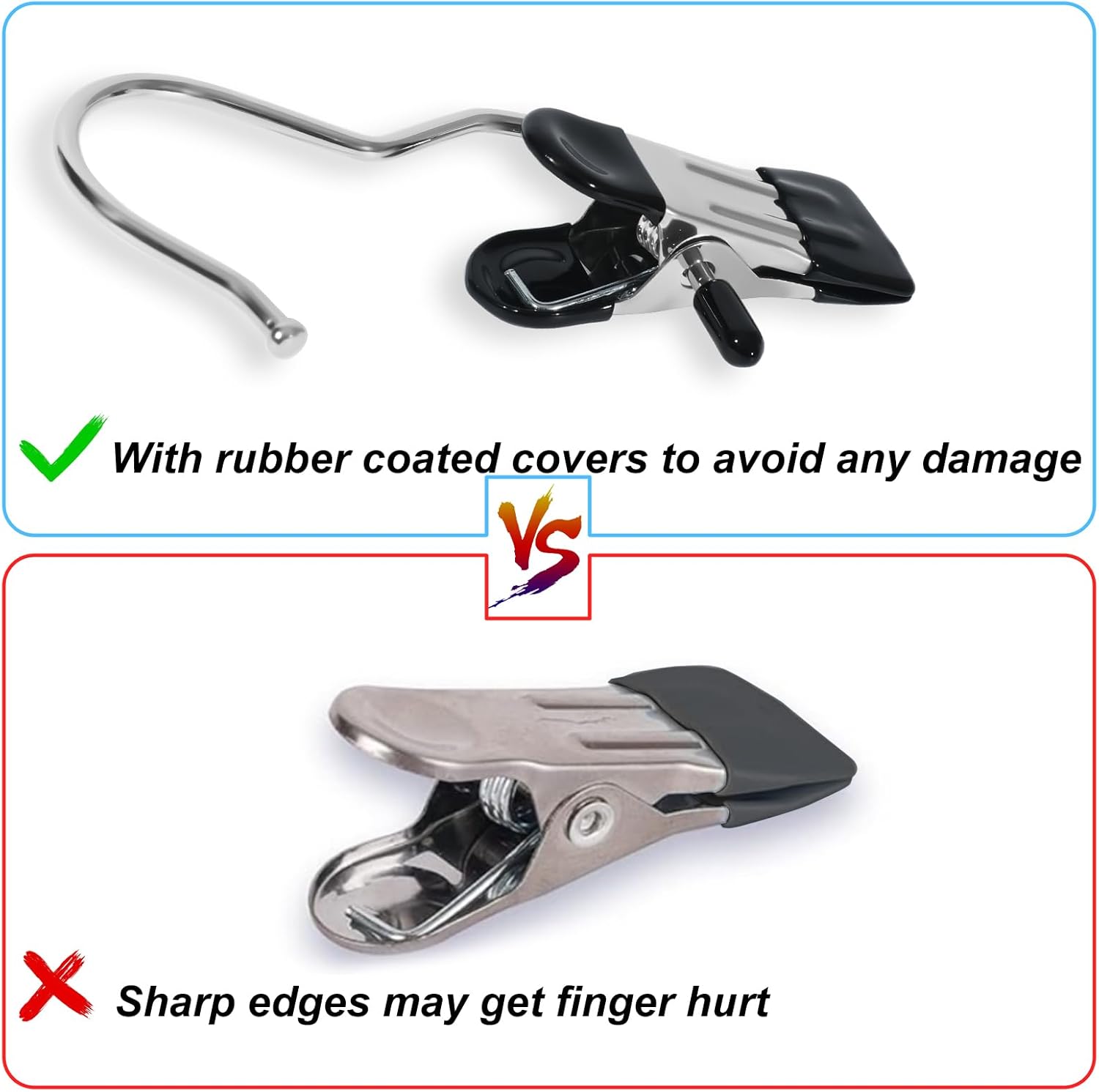 15/30/50Pcs Upgrade Double Head Clamp Dipped Clothespin for Laundry Hooks with Clips, Boot Holder
