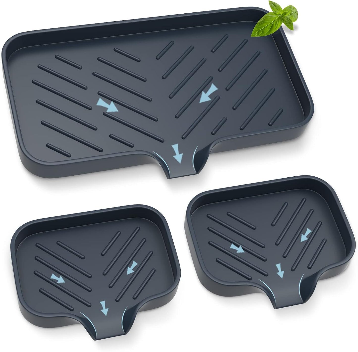 Kitchen Soap Tray,Kitchen Sink Tray Sponge Tray Kitchen Sponge Holder Self Draining Premium