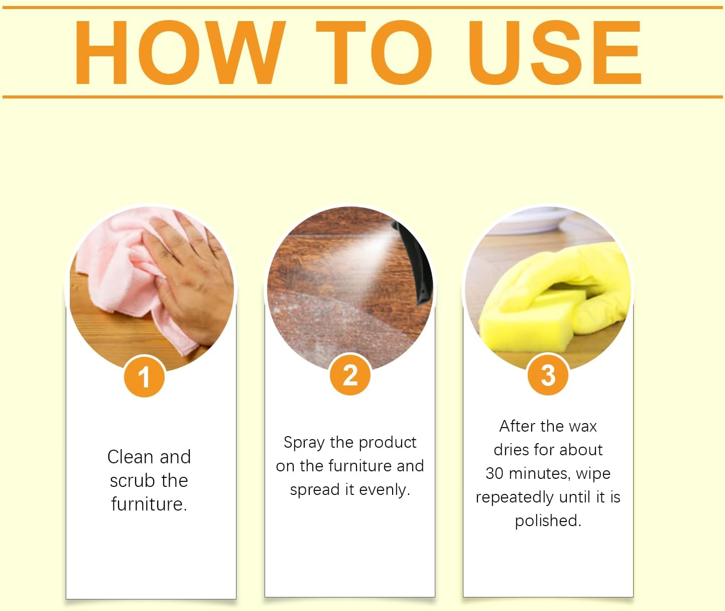 Beeswax Spray Cleaner with Sponge & Towel for Wood Furniture, Natural Beeswax Care For Wood Floors