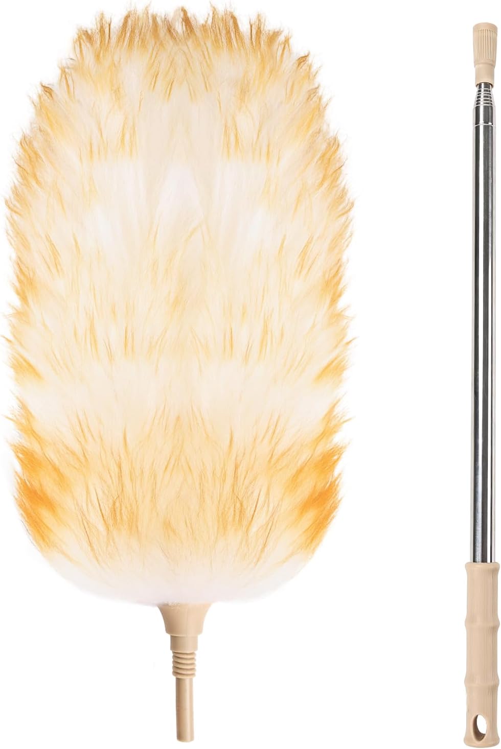 Extendable Cleaning Duster,Extra-Long Telescoping Feather Dusters with Stainless Steel Extension