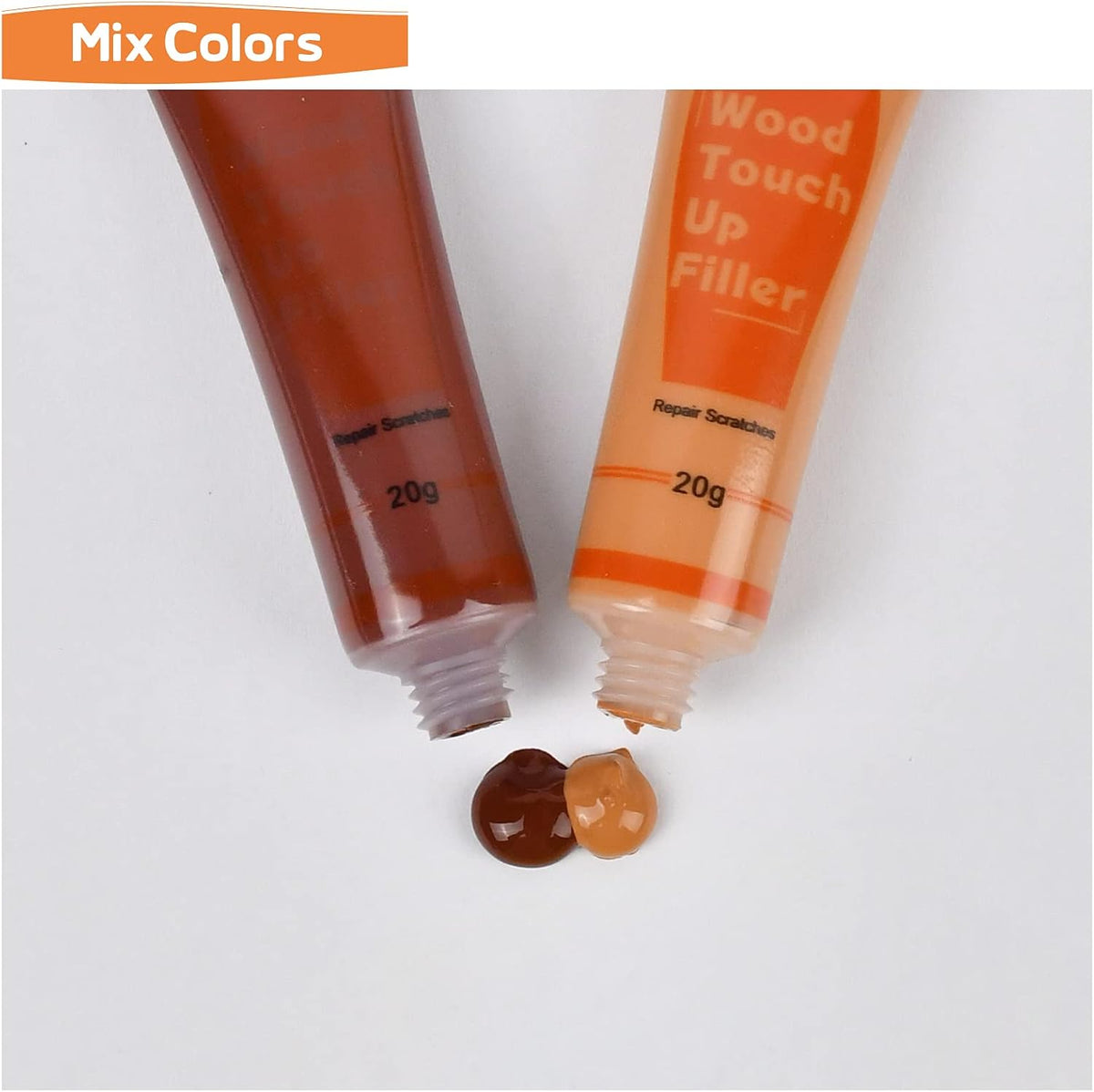 REALINN Wood Furniture Repair Kit 8 Dark Colors- Wood Fillers and Touch Up Markers, Repair Scratch