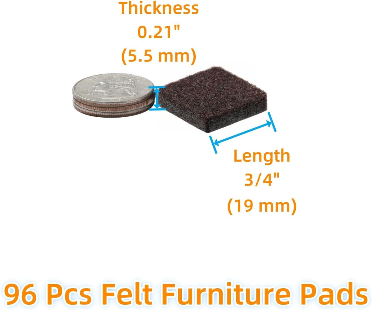 Furnigear Felt Furniture Pads for Hardwood Floors - Self Adhesive Chair Felt Pad, Floor Protector
