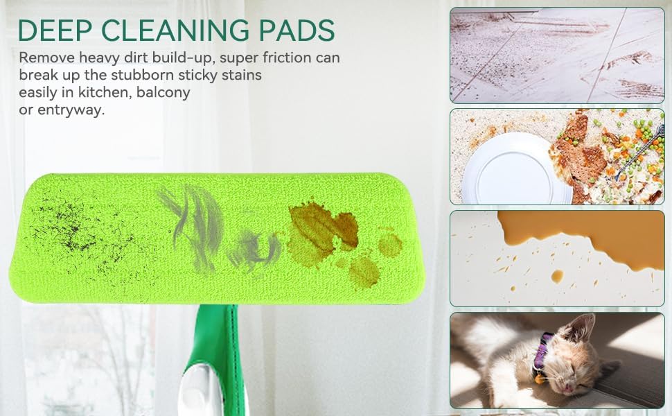 16.5 inch Microfiber Mop Pads for Rubbermaid Reveal Spray Mop and Any 16.5" Flat Mop - 10 Pack