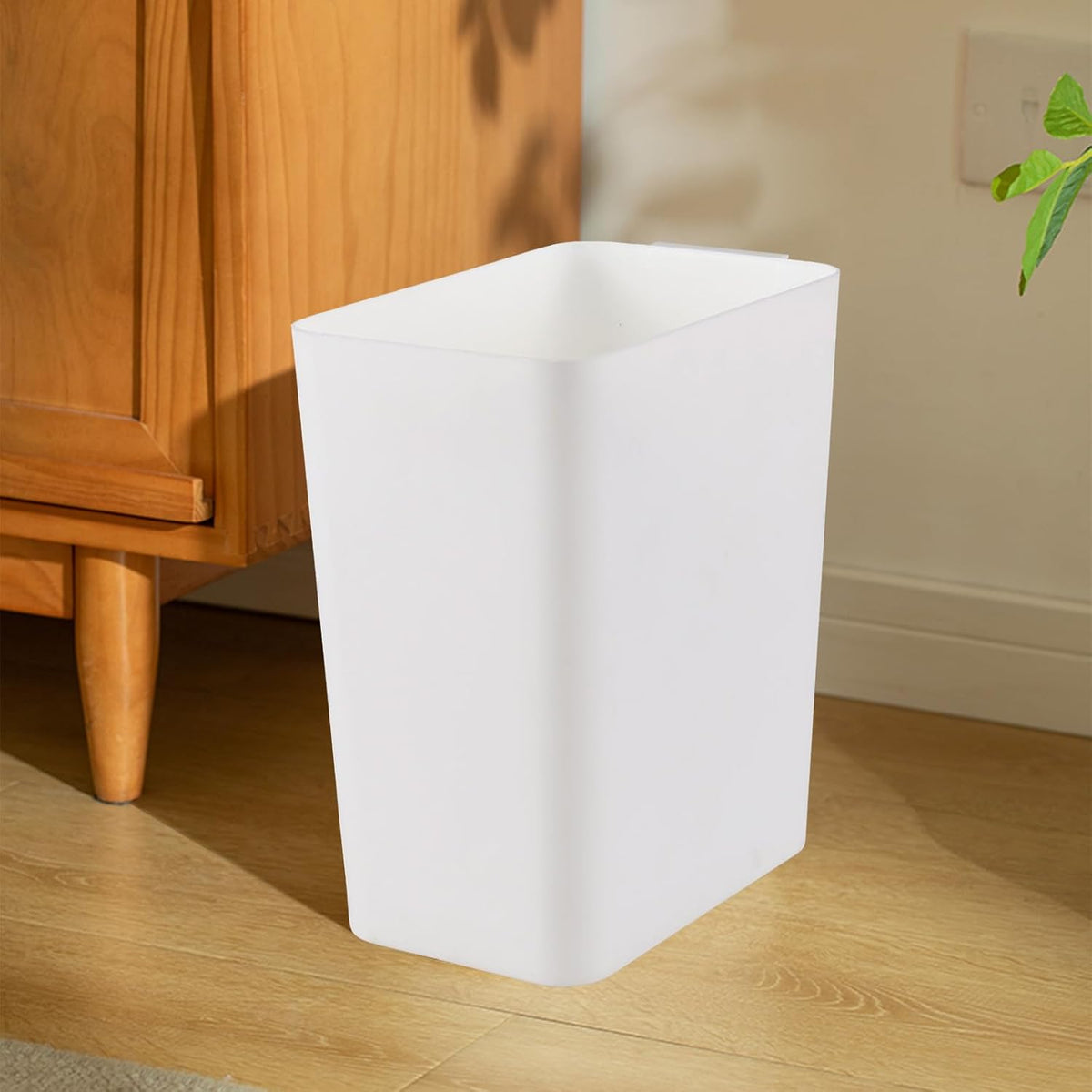 4.5 Gallon Plastic Wastebasket, Set of 3 Durable Open Top Garbage Can, Slim Trash Container Bin