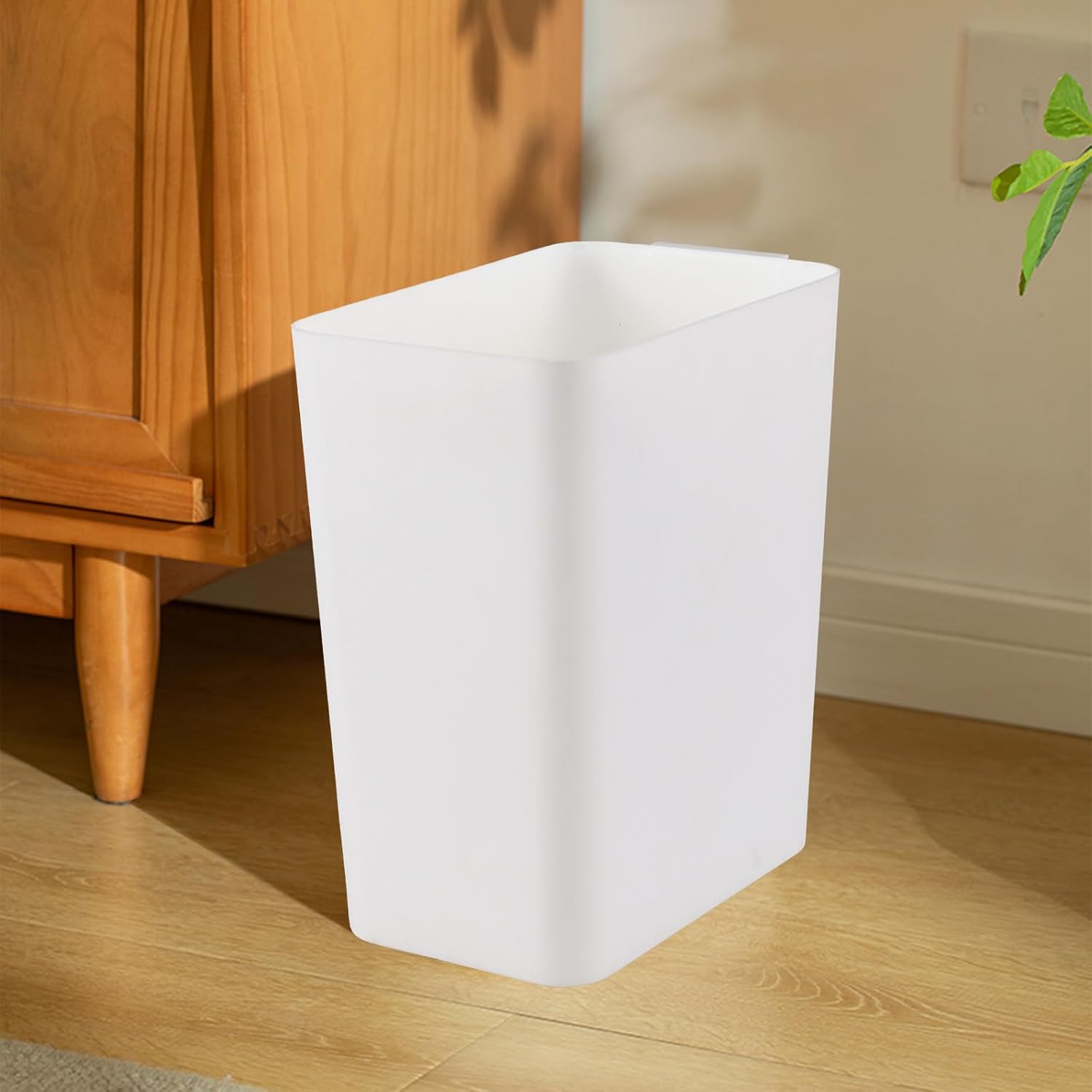 4.5 Gallon Plastic Wastebasket, Set of 3 Durable Open Top Garbage Can, Slim Trash Container Bin