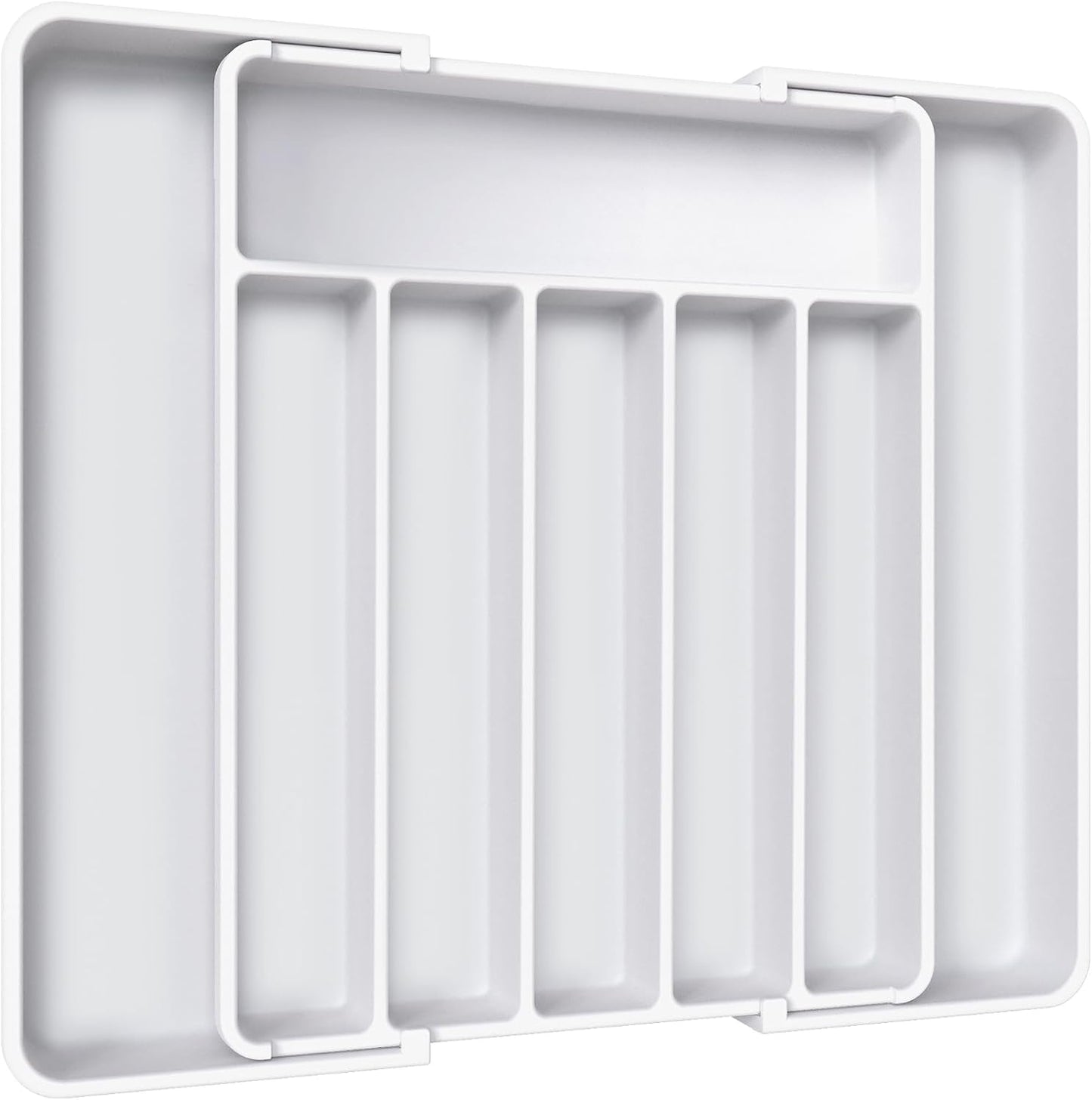 Aujen Silverware Organizer - Expandable Kitchen Drawer Organizer, Adjustable Utensil Organizer