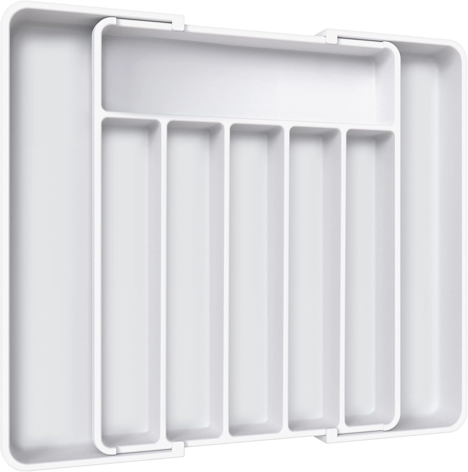 Aujen Silverware Organizer - Expandable Kitchen Drawer Organizer, Adjustable Utensil Organizer