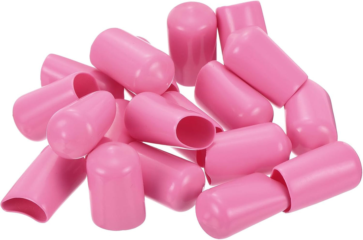 uxcell 20pcs Rubber End Caps 12mm(1/2 inch) ID Vinyl PVC Round Tube Bolt Cap Cover Screw Thread