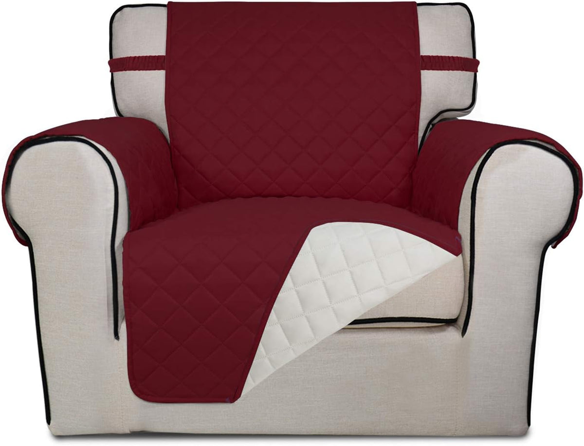 PureFit Reversible Quilted Sofa Cover, Water Resistant Slipcover Furniture Protector, Washable