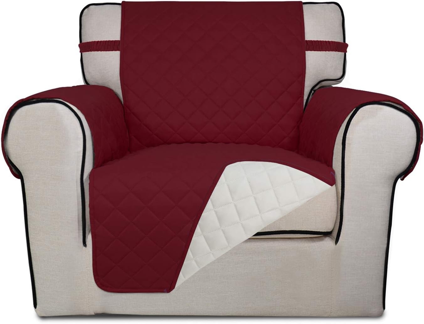 PureFit Reversible Quilted Sofa Cover, Water Resistant Slipcover Furniture Protector, Washable